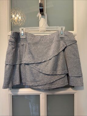 KIAVA Gray Tiered Ruffle Mini Skort